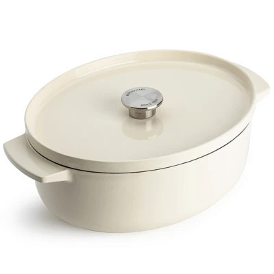 Гусятниця KitchenAid Cast Iron 30 см 5,6 л Мигдалевий крем (CC006062-001)