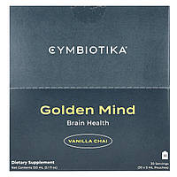 Cymbiotika, Golden Mind, здоров’я мозку, ванільний чай, 30 пакетиків по 5 мл