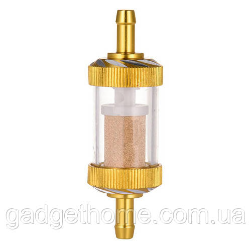 ТОП! Фільтр паливний, мастильний, універсальний для мотоцикла, алюміній - (gHome), фото 1