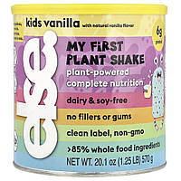 Else, My First Plant Shake, повноцінний рослинний коктейль, для дітей із ваніллю, 570 г (20,1 унції)