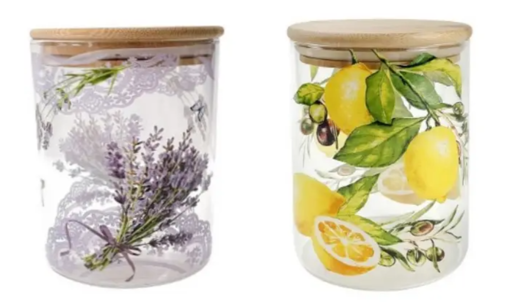 Скляна банка Helios Classic з бамбуковою кришкою 800 мл (5241), фото 1