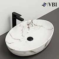 Умивальник (раковина) VBI UDINE CARRARA GLOSSY накладний