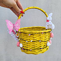 Дитячий пасхальний кошик з зайчиками для дівчаток