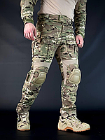Бойові штани мультикам посилені idogear g3 всу, Штани армійські тактичні multicam rip stop зі вставками