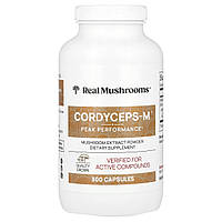 Real Mushrooms, Cordyceps-M, порошок із екстракту гриба, 300 капсул