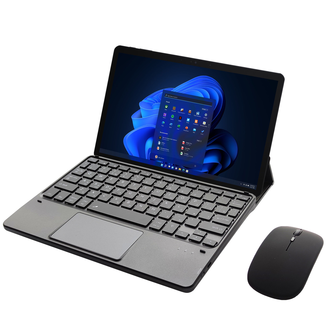 Клавіатура-підставка бездротова Smart Keyboard + Мишка для Chuwi Hi10 X1 Ukr+Eng Black, фото 1
