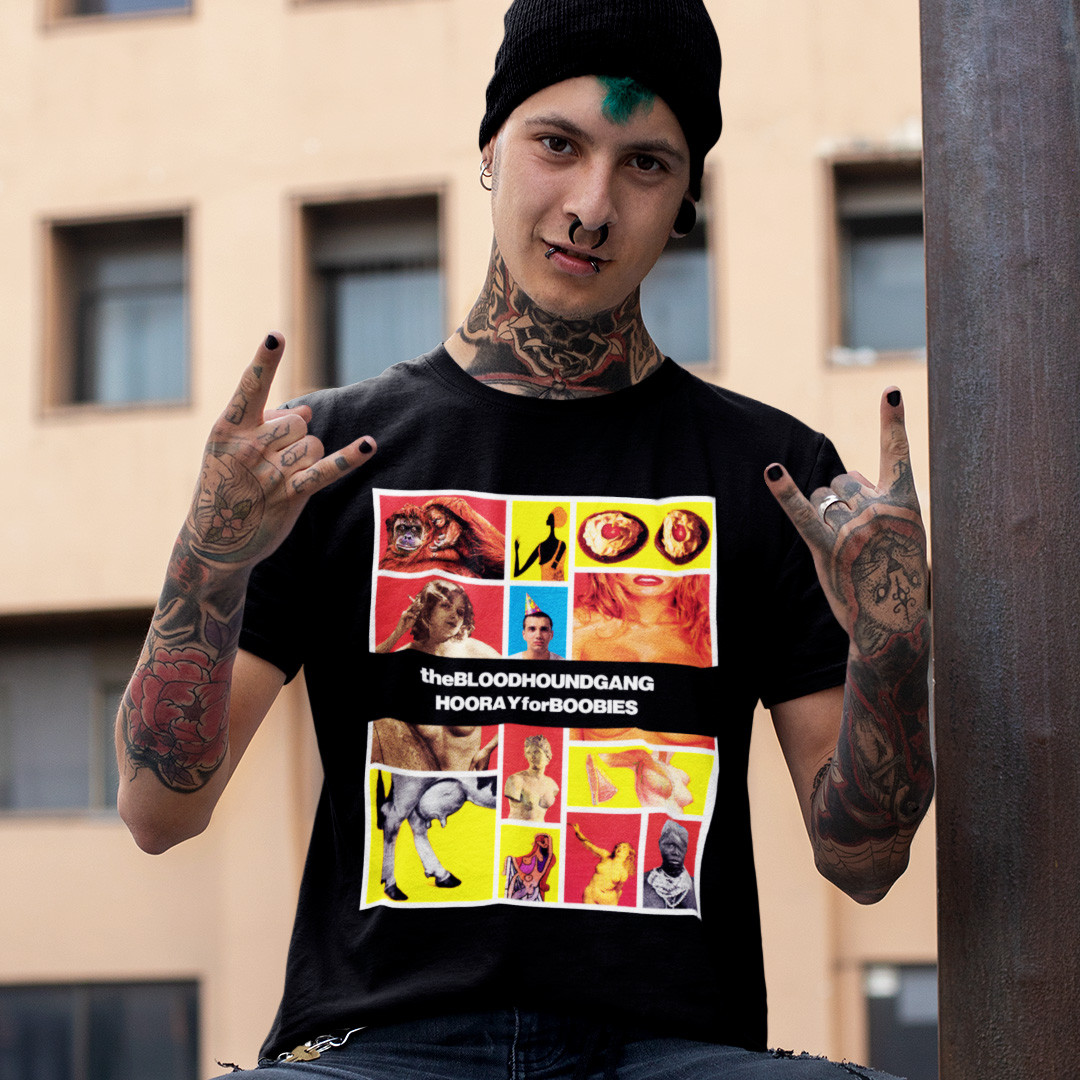 Футболка унісекс Bloodhound Gang (Hooray for Boobies) XS чорний, фото 1
