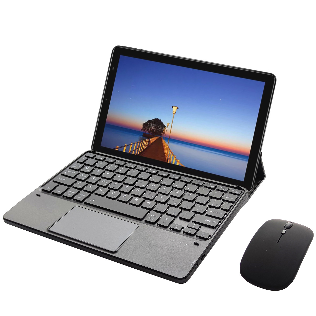 Клавіатура-підставка бездротова Smart Keyboard + Мишка для Chuwi HiPad Air Ukr+Eng Black, фото 1