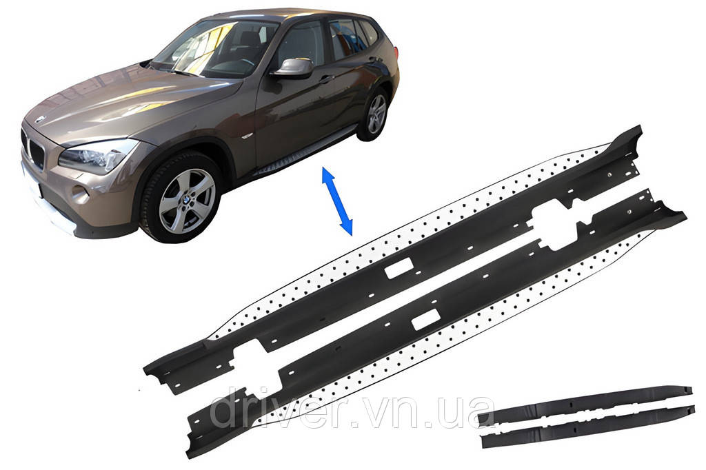 Оригинальные пороги (2 шт, алюминий) для BMW X1 E-84 2009-2015 гг