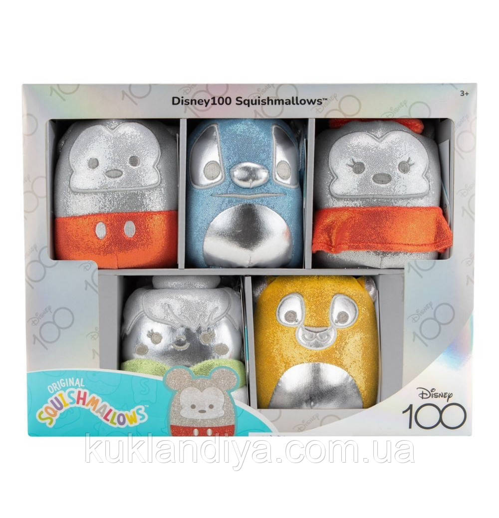 Колекційний Набір мʼяких іграшок Squishmallows Disney 100  Collectible, фото 1