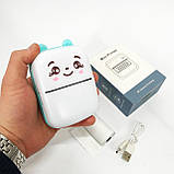 Портативний мініпринтер Mini printer з Bluetooth для термодруку без чорнила зі смартфона. JT-951 Колір: блакитний, фото 5