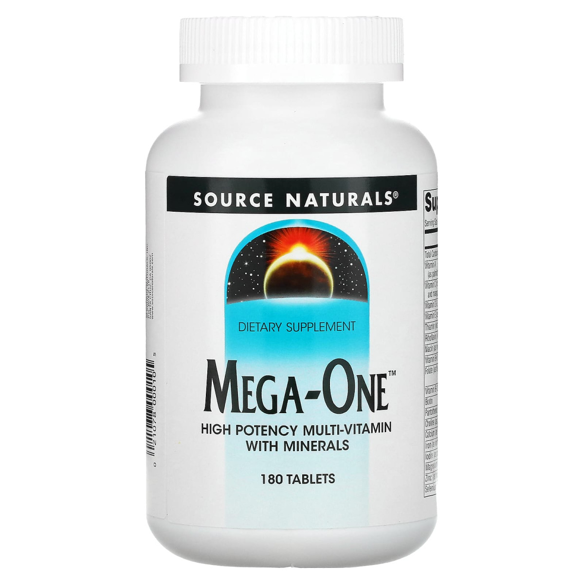 Мультивітаміни по 1 в день Source Naturals (Multi-Vitamin with Minerals) 1 в день 180 таблеток