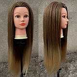 Голова для причесок парикмахерская учебная манекен болванка для плетения стрижек маникен, фото 3