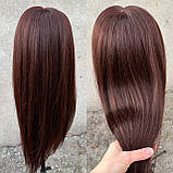 Манекен голова з натуральним волоссям 30% навчальна болванка манікен для зачісок стрижки перукарський, фото 3