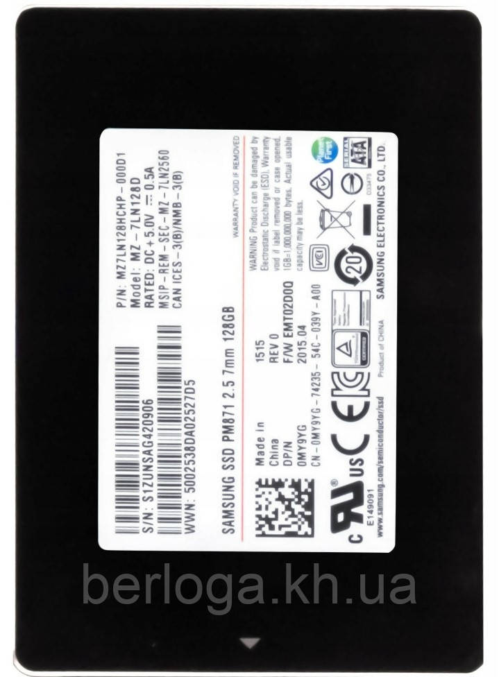 SSD- накопичувач Samsung PM871 128 GB  (MZ-7LN128D) б/в