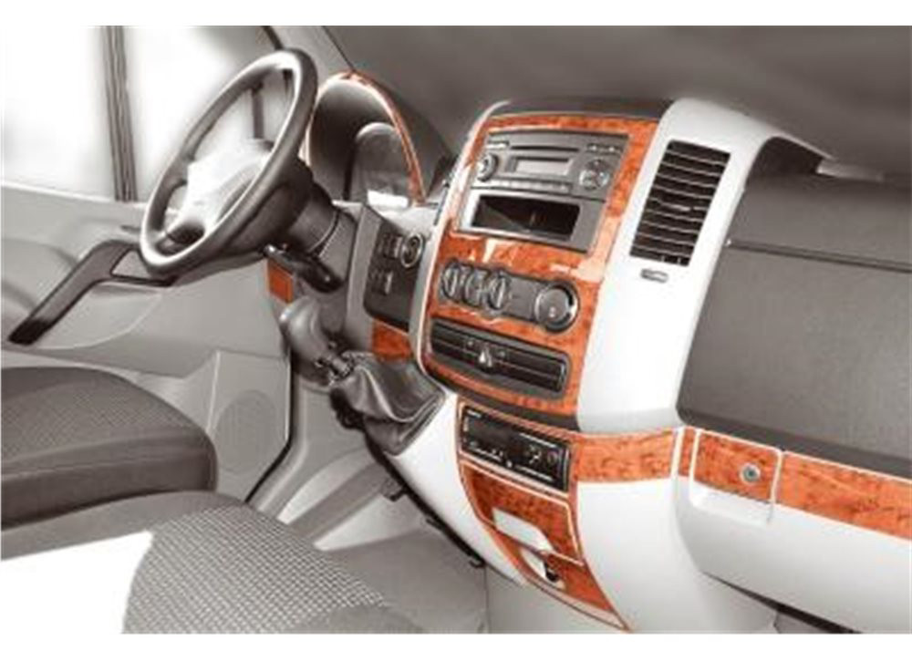 Накладка на панель (Meric 19 деталей) Дерево для Mercedes Sprinter W906 2006-2018 рр