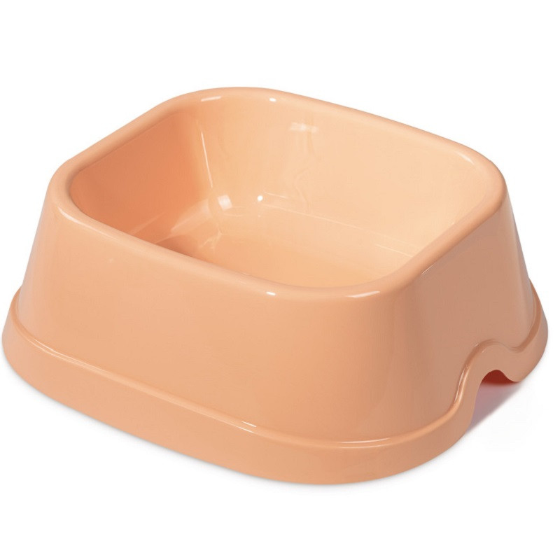 Миска для собак Модерн No4 пластик Рожево-бежева 1,25 л Природа, фото 1
