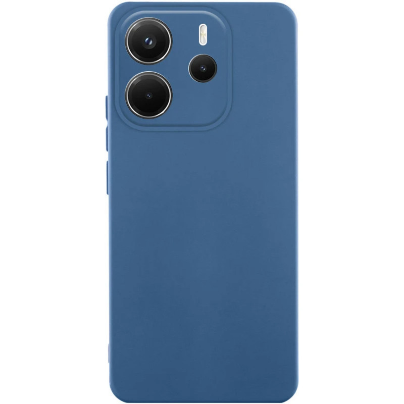 Чохол Silicone Cover Lakshmi Full Camera (AA) для Xiaomi Redmi Note 14 4G (Int. version) | Мікрофібра Синій / Navy blue, фото 1