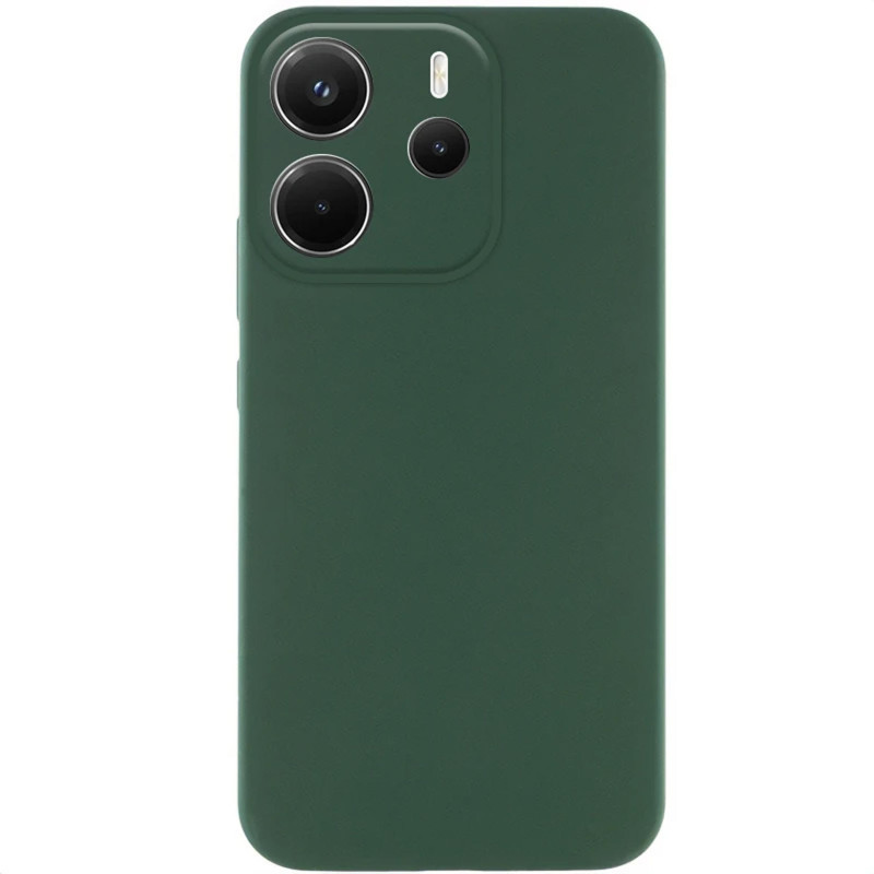 Чохол Silicone Cover Lakshmi Full Camera (AA) для Xiaomi Redmi Note 14 4G (Int. version) | Мікрофібра Зелений / Dark green, фото 1