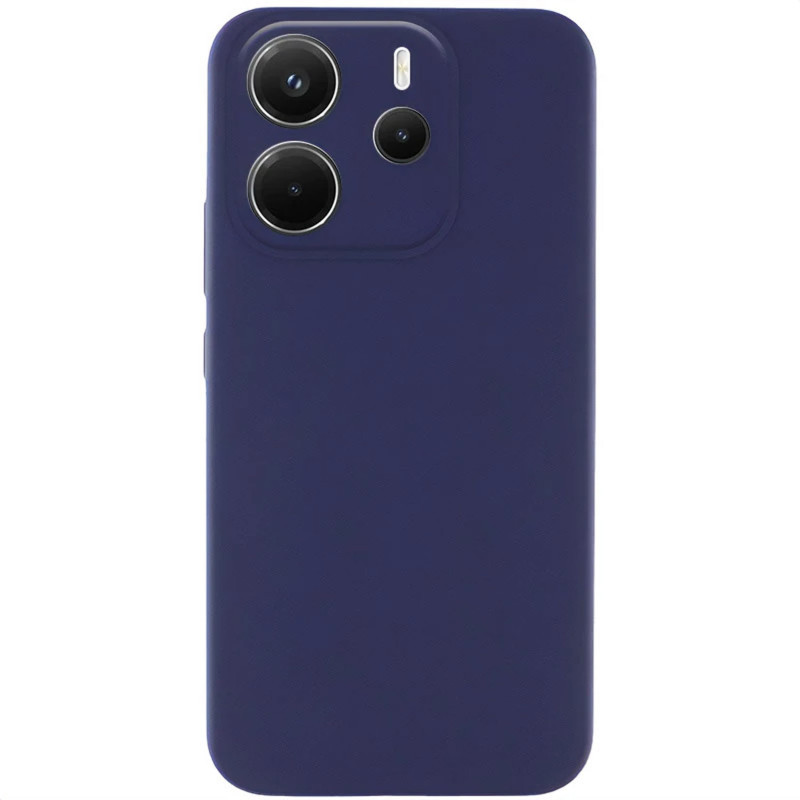 Чохол Silicone Cover Lakshmi Full Camera (AA) для Xiaomi Redmi Note 14 4G (Int. version) | Мікрофібра Синій / Midnight Blue, фото 1