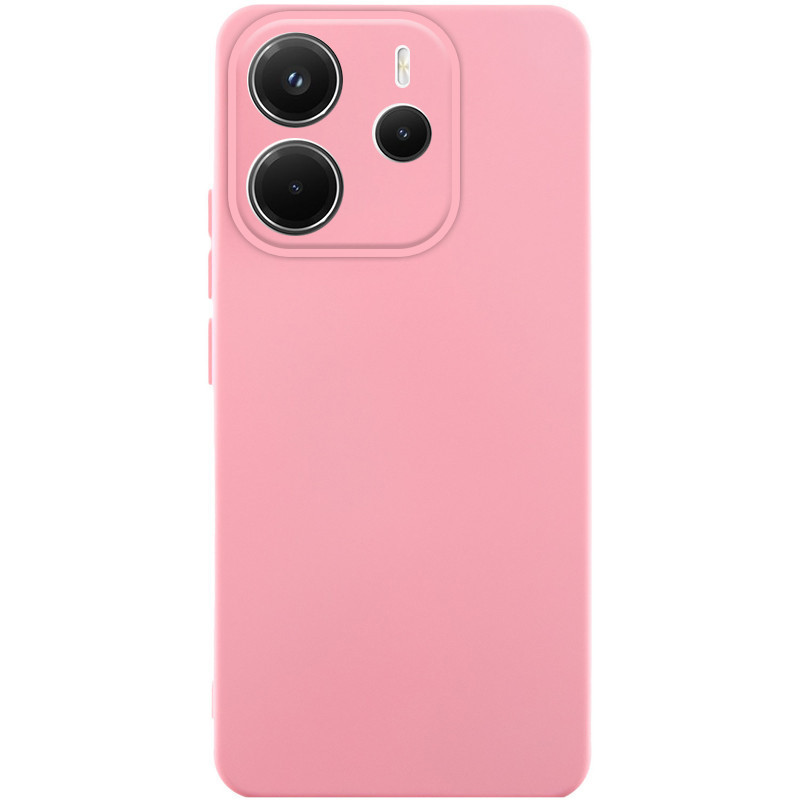 Чохол GETMAN Liquid Silk Full Camera для Xiaomi Redmi Note 14 4G (Europe version) | TPU + Мікрофібра Рожевий / Pink, фото 1