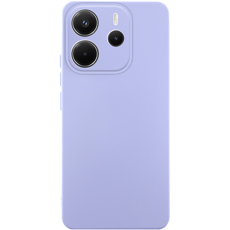 Чохол GETMAN Liquid Silk Full Camera для Xiaomi Redmi Note 14 4G (Int. version) | TPU + Мікрофібра Бузковий / Dasheen, фото 1