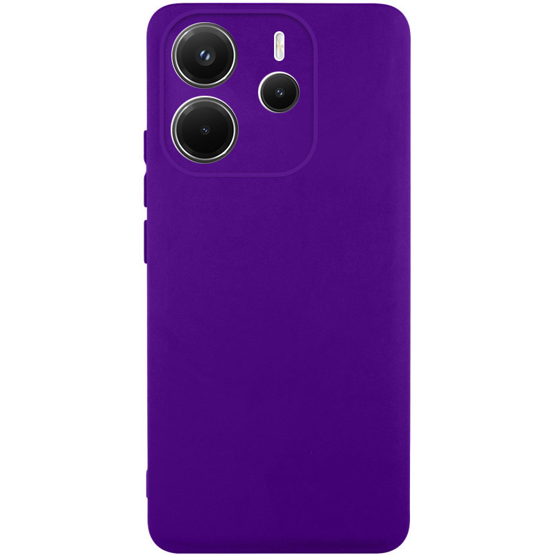 Чохол GETMAN Liquid Silk Full Camera для Xiaomi Redmi Note 14 4G (Int. version) | TPU + Мікрофібра Фіолетовий / Ultra Violet, фото 1