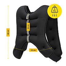 Жилет-обважнювач для тренувань Cornix Weight Vest 8 кг XR-0344 Black Poland, фото 3