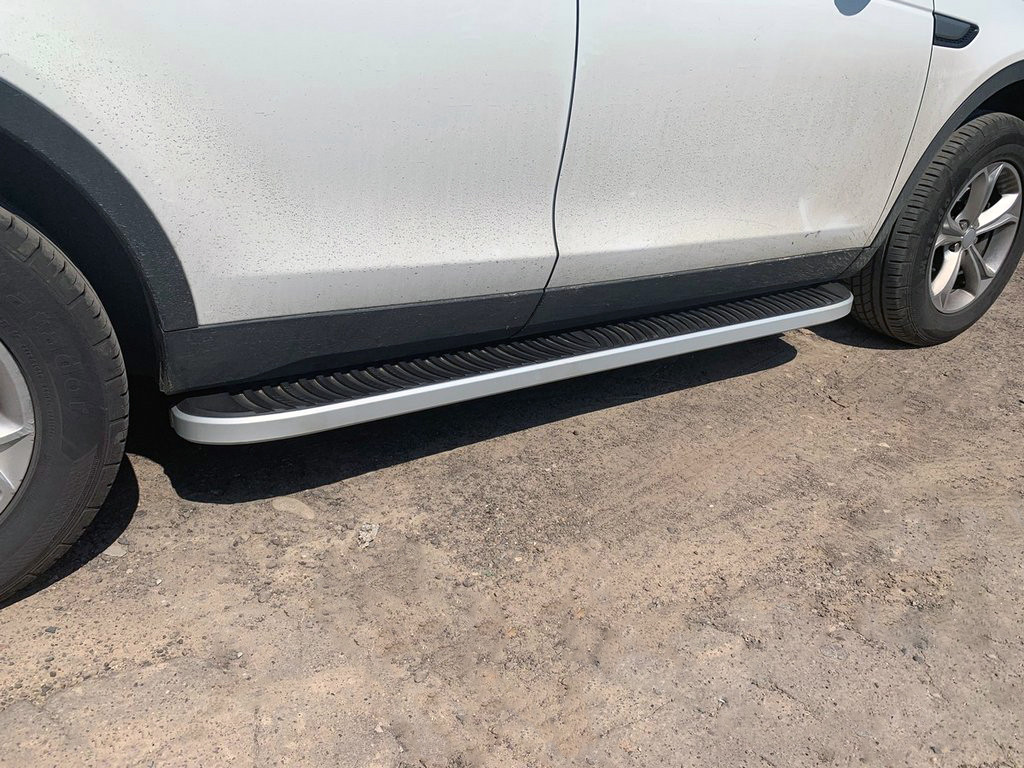 Бокові пороги Tayga Grey (2 шт. Алюміній) 2014-2019 для Land Rover Discovery Sport