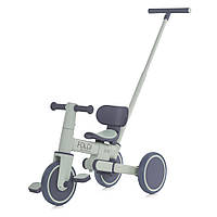 Дитячий триколісний велосипед-біговел 3в1 трансформер El Camino Foldi колеса EVA, сірий