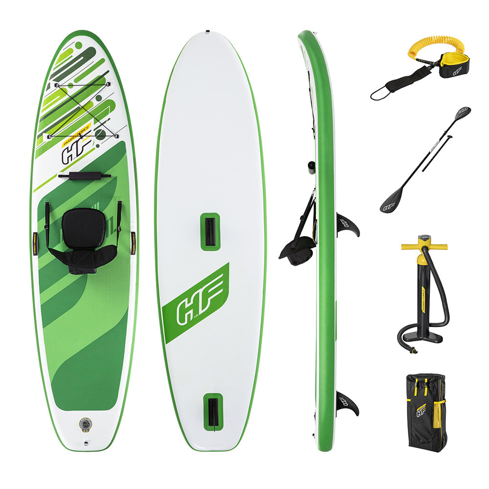 SUP-борд Bestway 65310 340х89х15 см, доска, ручной насос, подставка для ног, сиденье, рюкзак, ремкомплект, фото 1
