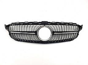 Решітка радіатора Diamond Black ( без місця під камеру ) на мерседес C-клас W205 2014-2018 року