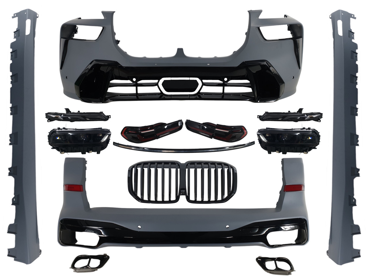 Комплект рестайлінга ( стиль X7 M60i LCI + оптика ) на bmw X7 G07 2018-2022 року