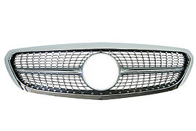 Решітка радіатора Diamond Silver / Chrome Rim класic на мерседес C-клас W205 2014-2018 року