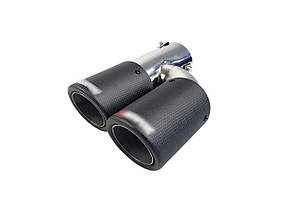 Насадки на вихлоп Carbon ( матовий ) 63mm To 89mm ( подвійна H ) на Akrapovič Akrapovič