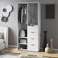 Современная прихожая для одежды и обуви с ящиками для одежды и обуви Белая
