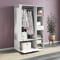 Стильная прихожая с ящиком и полками Белая