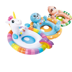 Надувне коло Intex 59570 «Єдиноріг та друзі» , з трусиками, 84 х 58 см