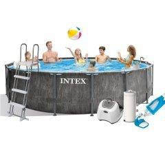 Каркасний басейн Intex 26742-6, 457 x 122 см (4 г/год, 3785 л/год, тент, підстилка, драбина, набір для