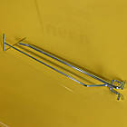 Гачки хромовані торгові одинарні 200 мм з цінникотримачем для перфораціі, шаг 25 мм, фото 2