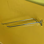 Гачки хромовані торгові одинарні 200 мм з цінникотримачем для перфораціі, шаг 25 мм, фото 3