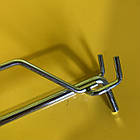 Гачки хромовані торгові одинарні 200 мм з цінникотримачем для перфораціі, шаг 25 мм, фото 5