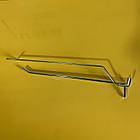 Гачки хромовані торгові одинарні 200 мм з цінникотримачем для перфораціі, шаг 25 мм, фото 7