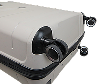 Велика валіза на колесах із поліпропілену 93L My Polo, Туреччина світло-сіра, фото 7