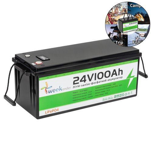 Тяговий акумулятор Weekender FT24100LCD. 24V. 100A/h. LiFepo4. Дисплей. Акумулятор для човнового електромотора.