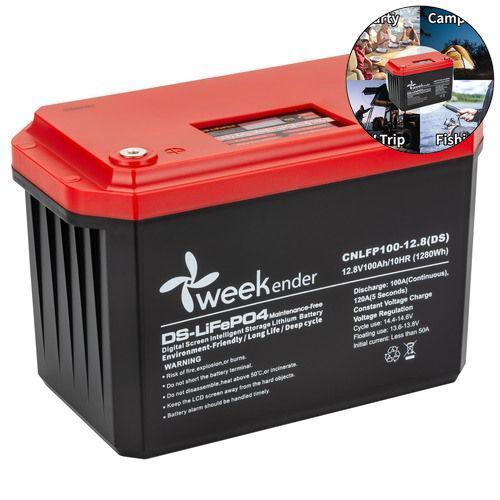 Тяговий акумулятор Weekender CNLFP100-DS. 12V. 100A/h. LiFepo4. Дисплей. Акумулятор для човнового електромотора.