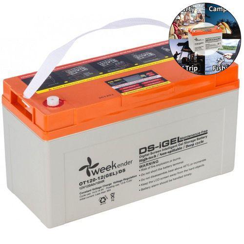 Тяговий акумулятор Weekender DS. 12V. 120A/h; GEL. Дисплей. USB Порт. Акумулятор для човнового електромотора.
