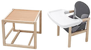 Стільчик-трансформер Babyroom Поні-230 eko графіт / сірий