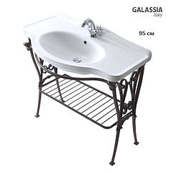 Підлогова консоль з умивальником в ретро стилі 95 см GALASSIA Ethos 8434 8455
