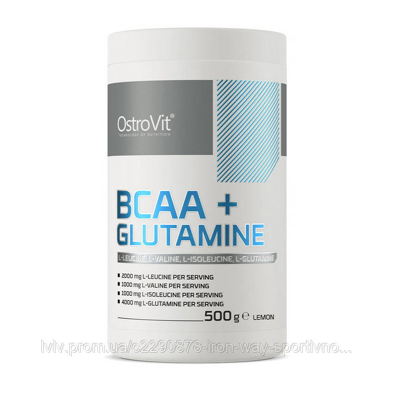 OstroVit BCAA+Glutamine (500 g, lemon), фото 1